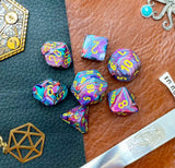 Mosaic Festive Chessex Dice Set. These genuine Chessex polyhedral dice sets are a perfect addition to any dice collection. They are standard 16mm polyhedral dice sets perfect for Tabletop games and RPG's such as pathfinder or dungeons and dragons. This set includes one of each D20, D12, D10, D%, D8, D6, D4.