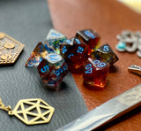 Primary Nebula Chessex Dice Set  These genuine Chessex polyhedral dice sets are a perfect addition to any dice collection.  They are standard 16mm polyhedral dice sets perfect for Tabletop games and RPG's such as pathfinder or dungeons and dragons.  This set includes one of each D20, D12, D10, D%, D8, D6, D4.  Why Choose Chessex?  Chessex are the market leaders in quality of dice and consistency of roll and have been creating dice for over 30 years