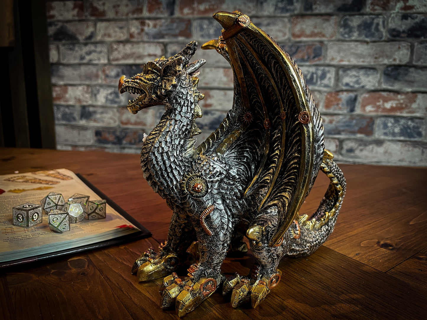 Mechanical Protector Steampunk Dragon Figurine. Free delivery by Fandomonium