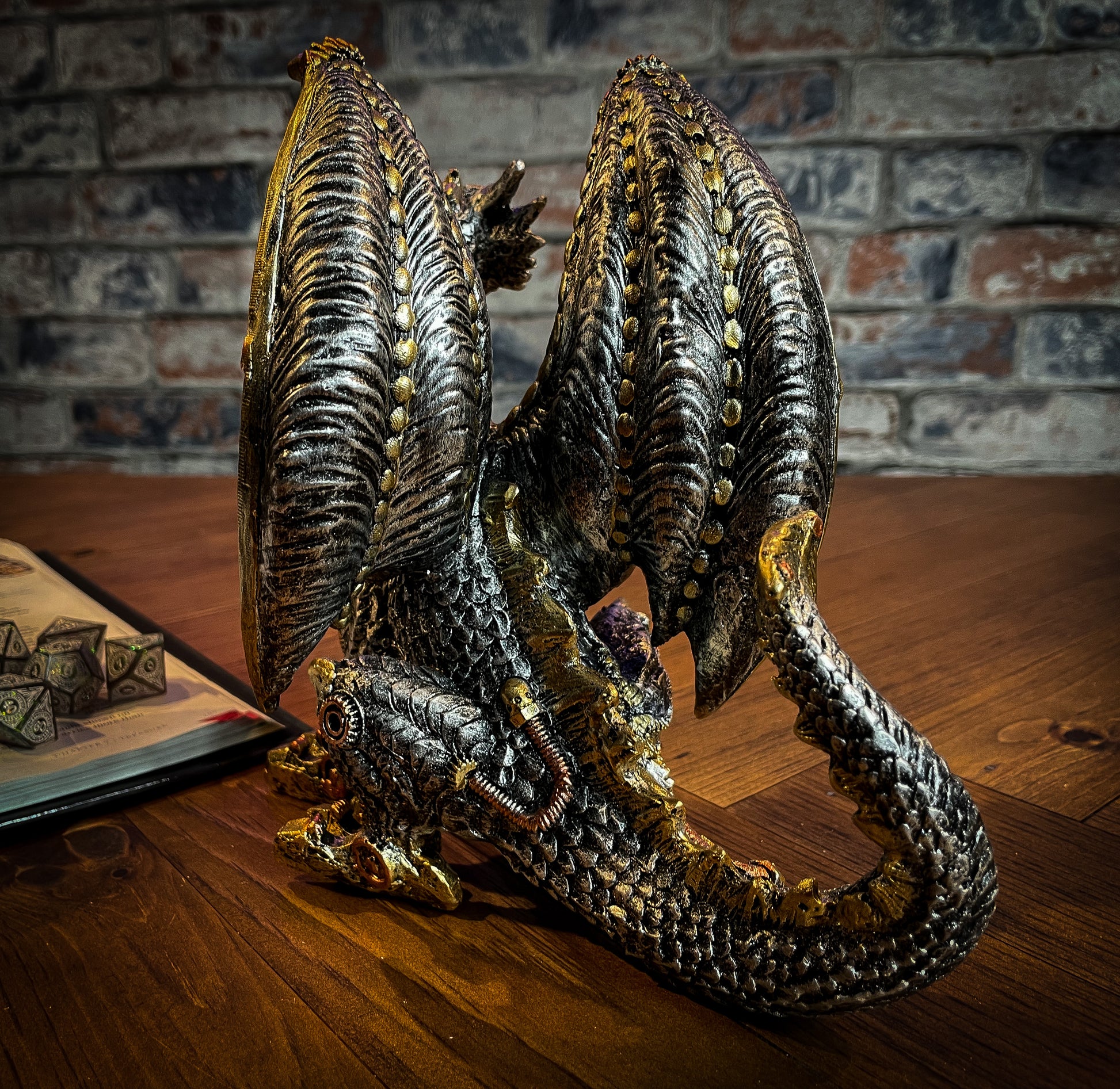 Mechanical Protector Steampunk Dragon Figurine. Free delivery by Fandomonium