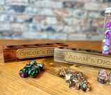 Dice Tube Storage With Personalised Stand