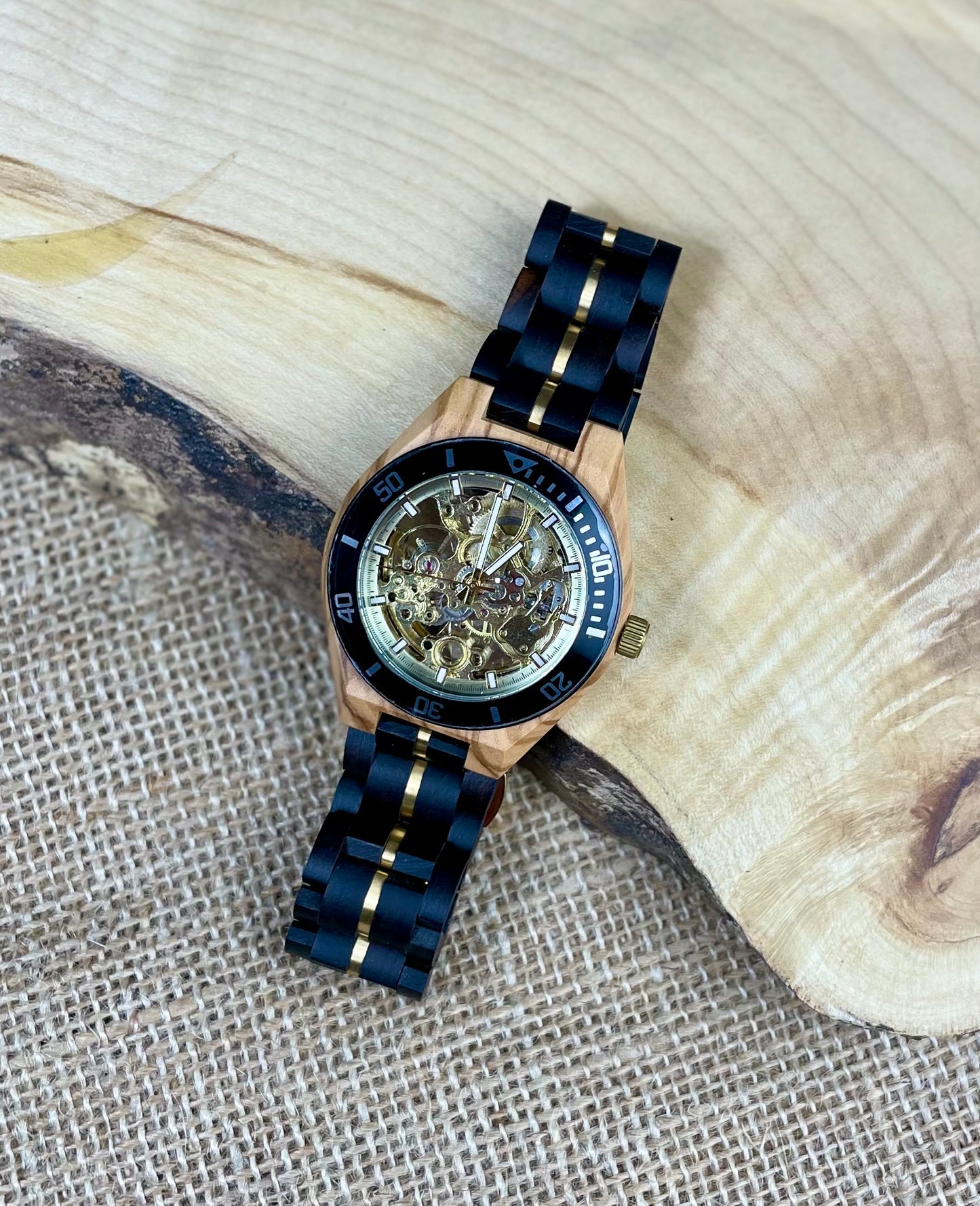 Wooden Automatic Movement Watch  | Personalised Watch | Unique Men's Watch