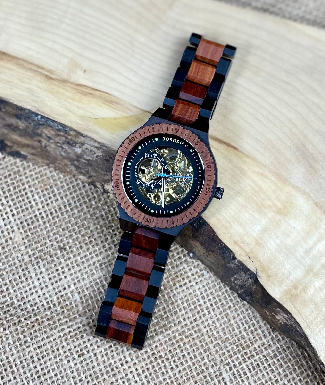 Sandalwood Wooden Automatic Movement Watch  | Personalised Watch | Unique Men's Watch