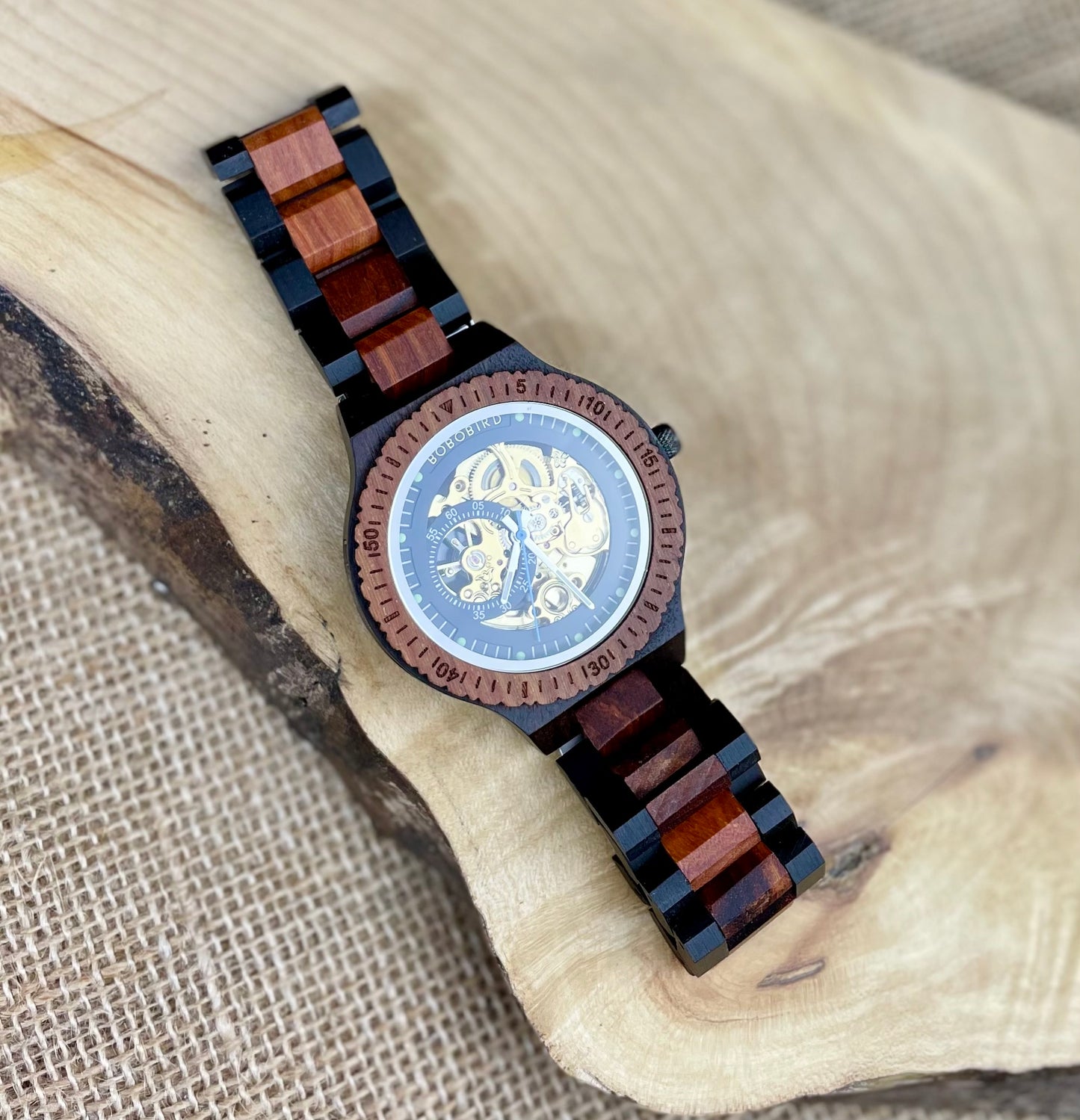 Sandalwood Wooden Automatic Movement Watch  | Personalised Watch | Unique Men's Watch