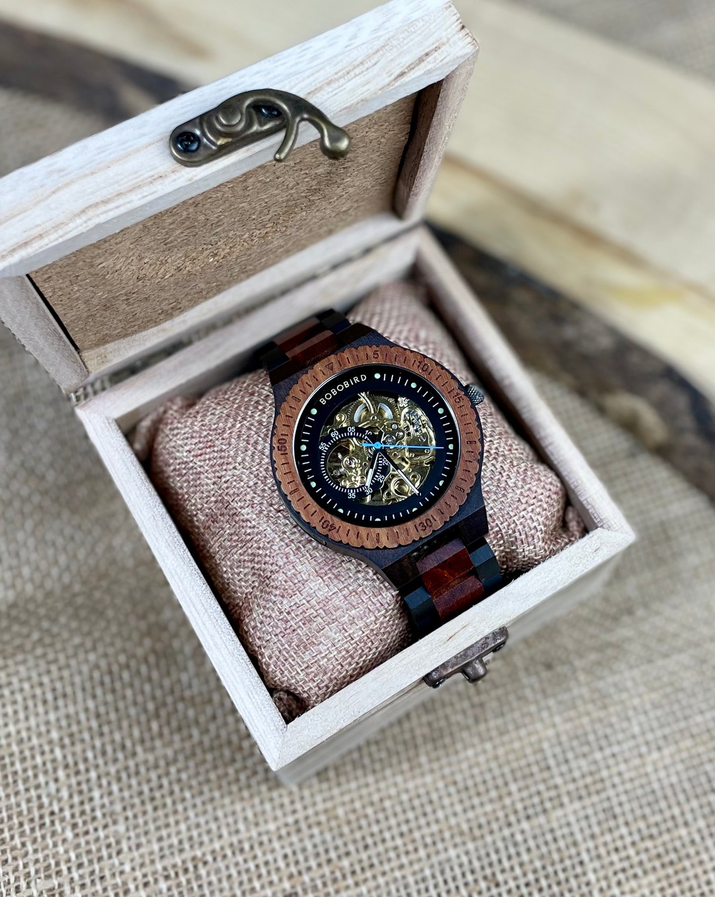 Sandalwood Wooden Automatic Movement Watch  | Personalised Watch | Unique Men's Watch