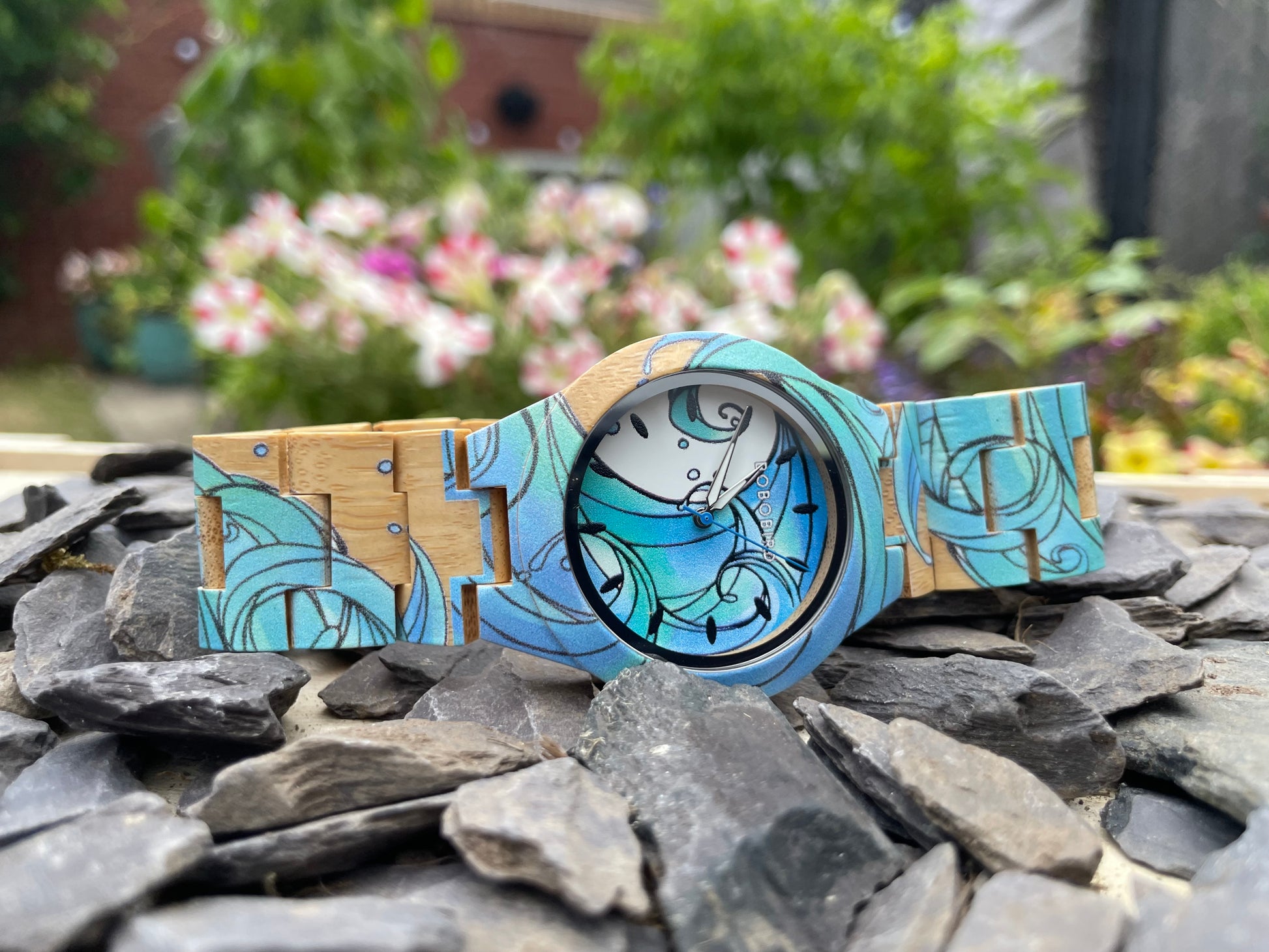 Seaside Wooden Ladies Eco Watch