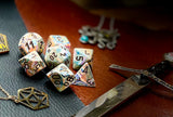 Vibrant Festive Chessex Dice Set. These genuine Chessex polyhedral dice sets are a perfect addition to any dice collection. They are standard 16mm polyhedral dice sets perfect for Tabletop games and RPG's such as pathfinder or dungeons and dragons. This set includes one of each D20, D12, D10, D%, D8, D6, D4. Why Choose Chessex? Chessx are the market leaders in quality of dice and consistency of roll and have been creating dice for over 30 years