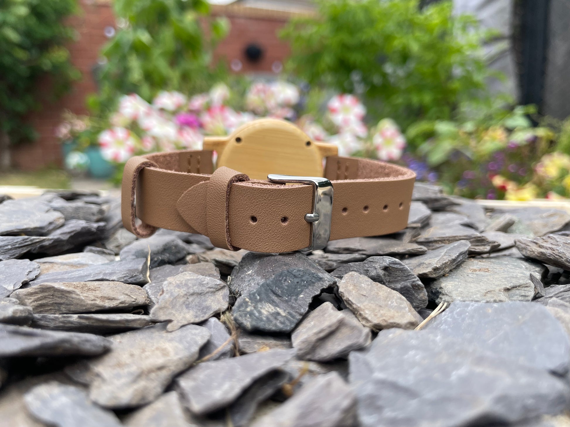Wooden Eco Ladies Watch With Leather Strap

Made from solid wood; these watches are both comfortable to wear and a unique timepiece. Featuring a polished wooden watch face and natural look soft leather strap to create a unique look.