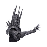 Conquer all those who stand against you with this officially licensed Lord of the Rings Sauron bust. Featuring Sauron himself in his recognisable metallic armour and angular helmet, he stands reaching out with the One Ring placed noticeably on his index finger, adding to the second to none detailing of the bust. This exquisitely designed piece is cast as well as the finest Elvish resin before being expertly hand-painted.