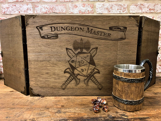 An impressive, budget friendly addition to your RPG setup. Featuring Fandomonium's Battle Axe D20 design, the screen's 3 sections fold on hinges and has an antique effect catch for easy storage. The finish is aged and antiqued by hand to give you that rustic, tavern feel. Hand made by Fandomonium