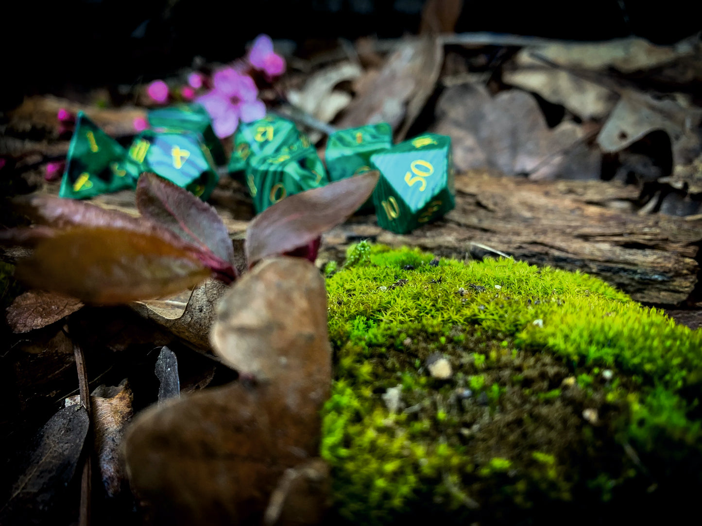 Malachite Gemstone Dice