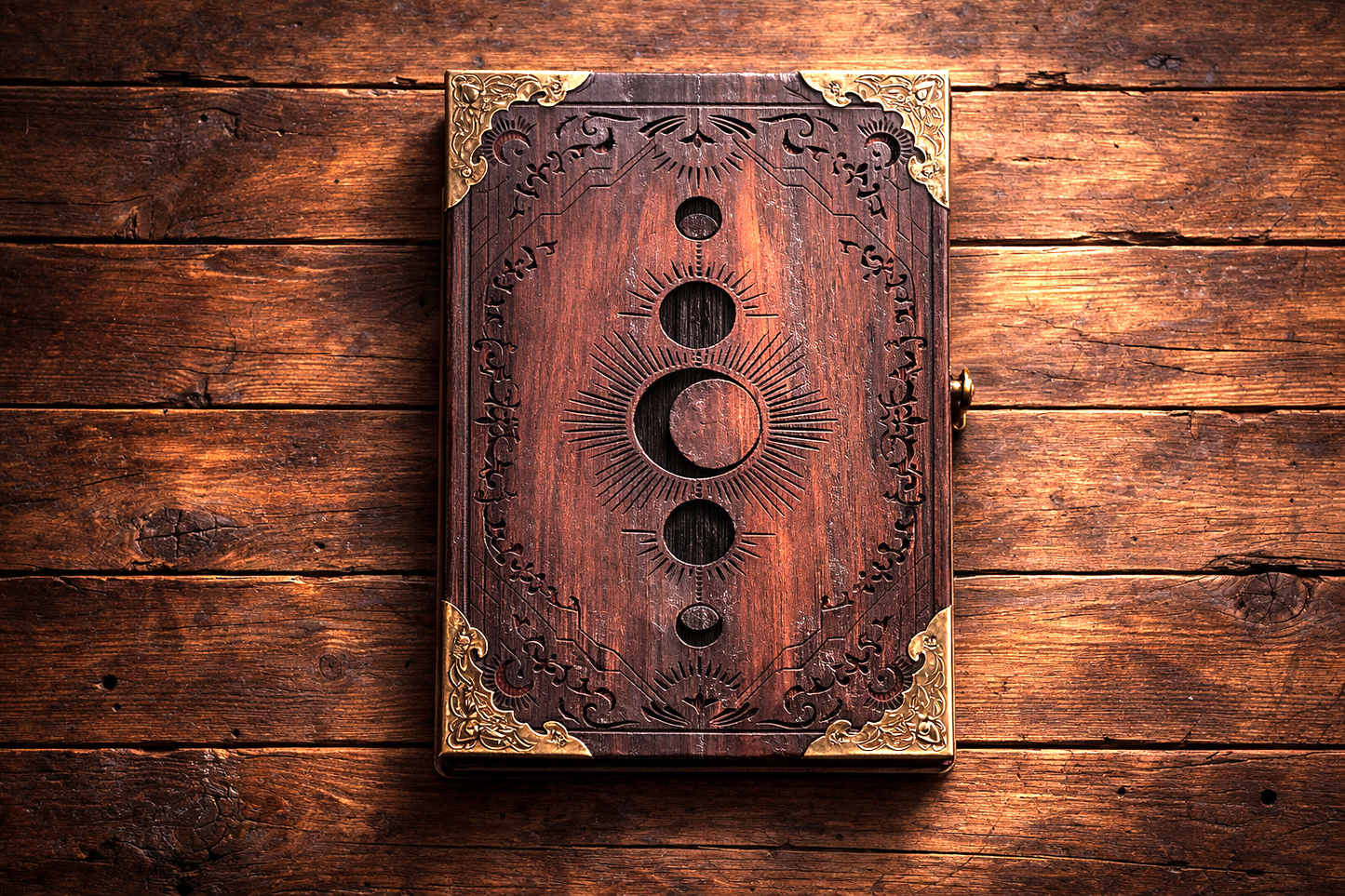 Celestial Grimoire Wooden Dice & Keepsake Box