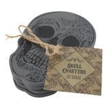 Set Of 4 Skull Coasters  Protect your prized furniture in style with this set of four skull coasters. Made from MDF with a printed surface, the coasters can easily be wiped clean. Free UK delivery by Fandomonium