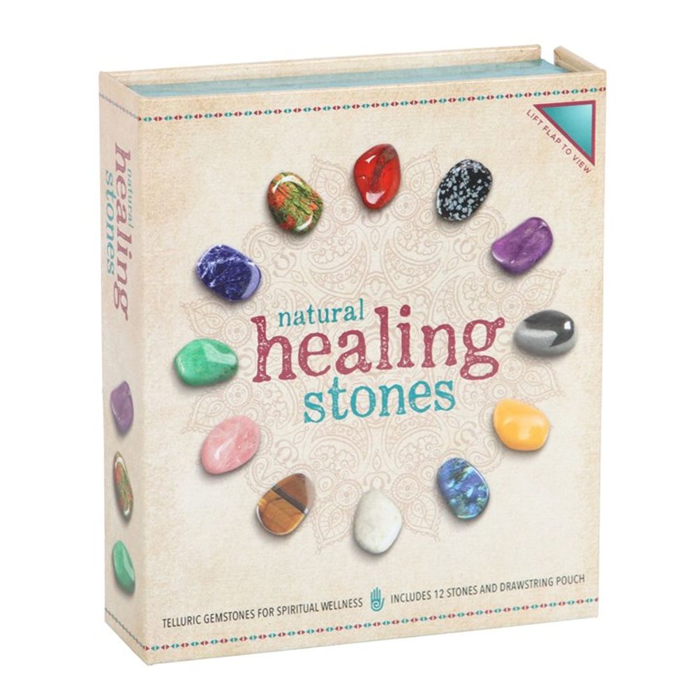 Set of 12 Natural Crystal Healing Gemstones  This gift set includes a selection of twelve carefully chosen tumblestones to enhance meditation and crystal healing practices. From the balancing energy of red jasper to the calming influence of rose quartz, these stones offer a diverse range of properties to support emotional well-being and spiritual growth. Free UK delivery by Fandomonium