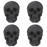 Set Of 4 Skull Coasters  Protect your prized furniture in style with this set of four skull coasters. Made from MDF with a printed surface, the coasters can easily be wiped clean. Free UK delivery by Fandomonium