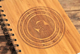D20 Character Wheel Engraved Bamboo Notebook - By Fandomonium