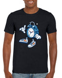 Cartoon Alarm Clock Design Cotton T-Shirt By Fandomonium