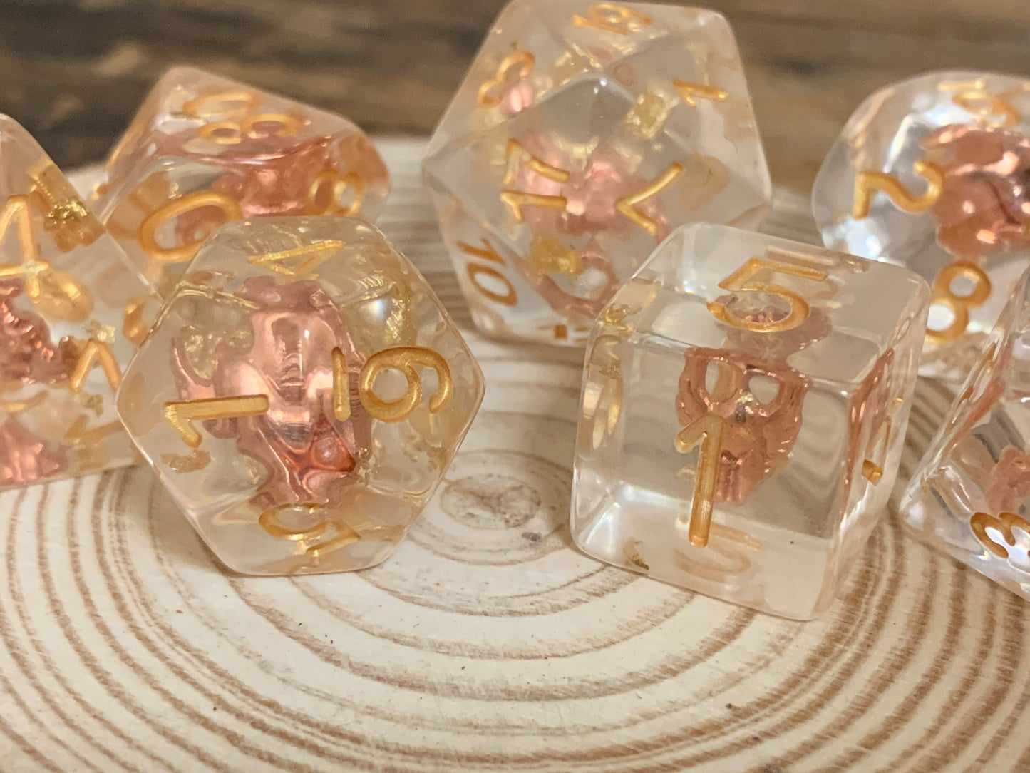 The Paladin's Dice - Paladin's Symbol Inset Polyhedral Dice Set