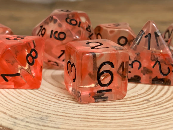 The Rogue's Dice - Rogue's Symbol Inset Polyhedral Dice Set