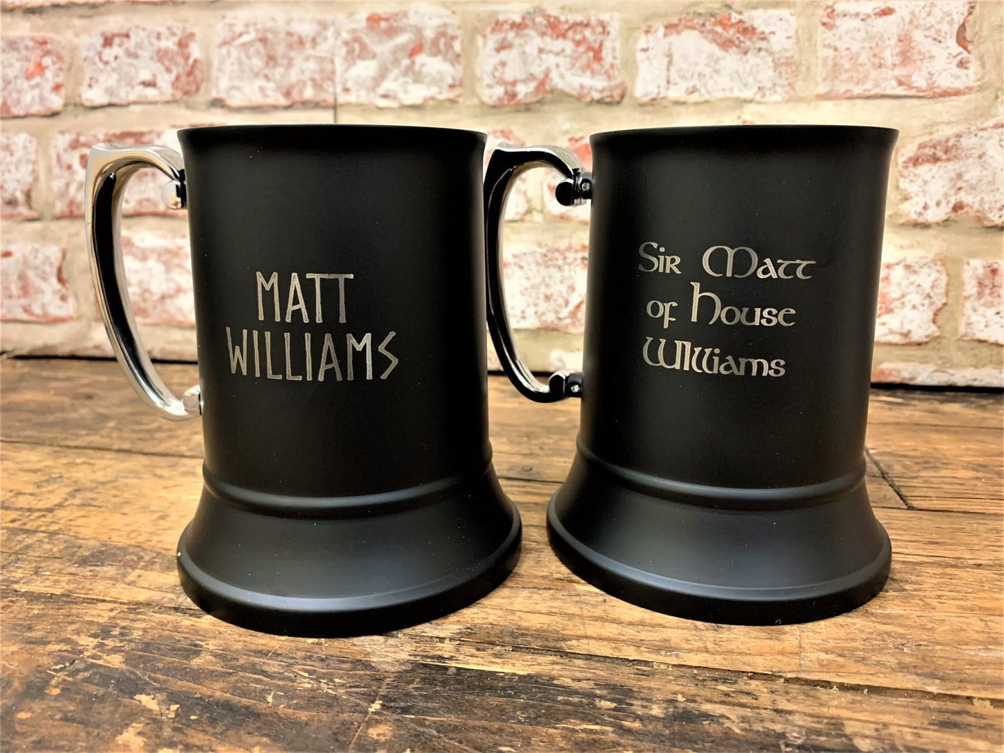 Engraved Personalised Stainless Steel Drinking Tankard