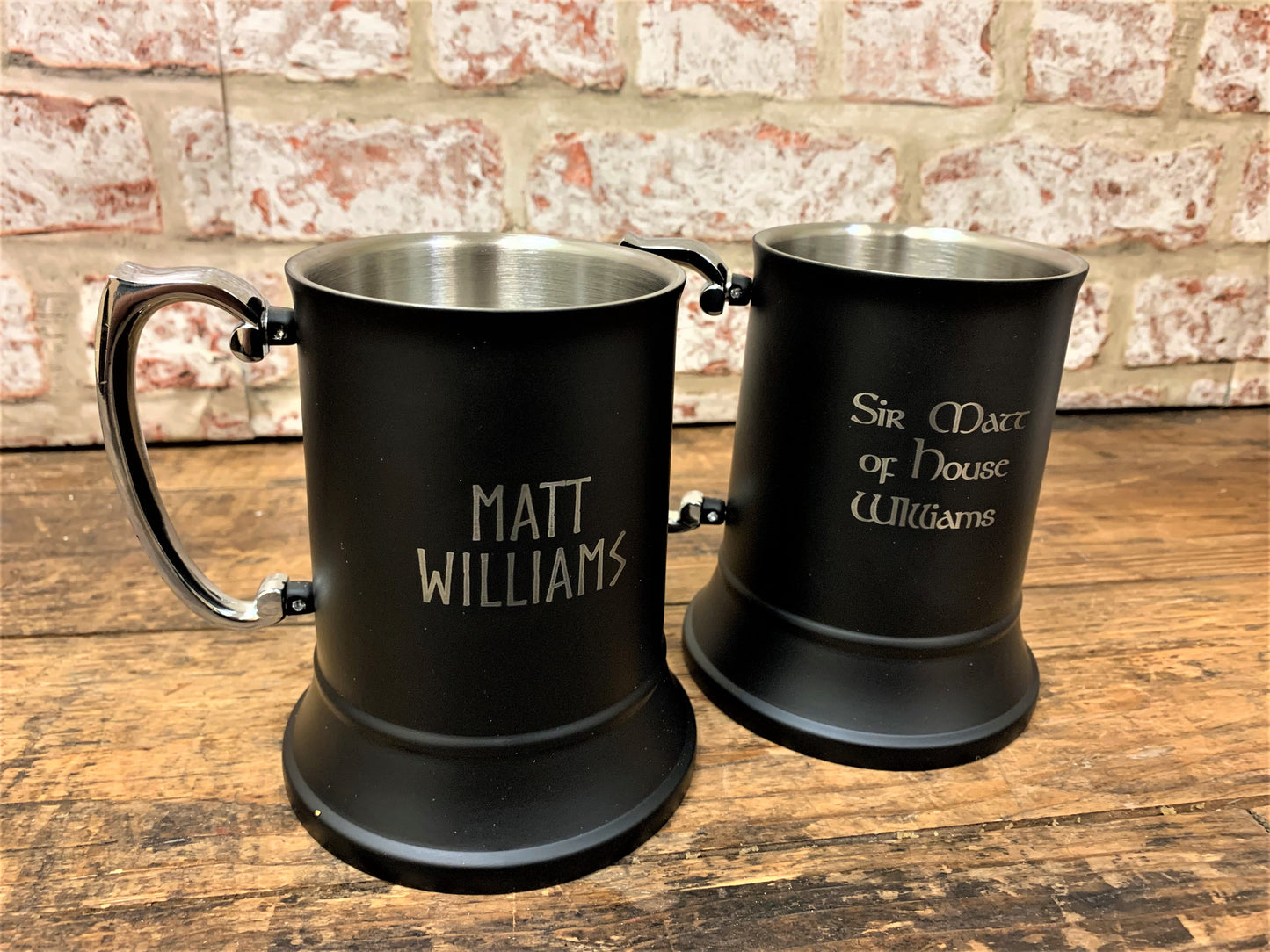 Engraved Personalised Stainless Steel Drinking Tankard