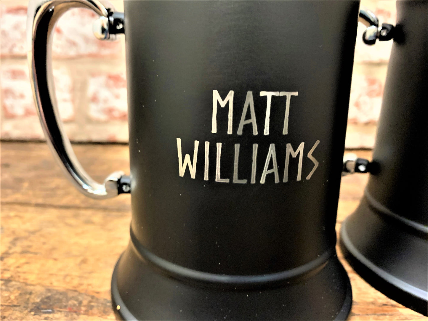 Engraved Personalised Stainless Steel Drinking Tankard