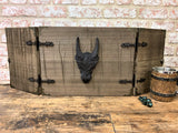 Distressed Wood Effect Dungeon Master Screen With 3D Carving
