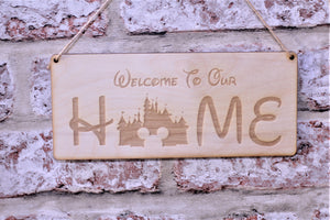 Welcome to our home princess castle sign