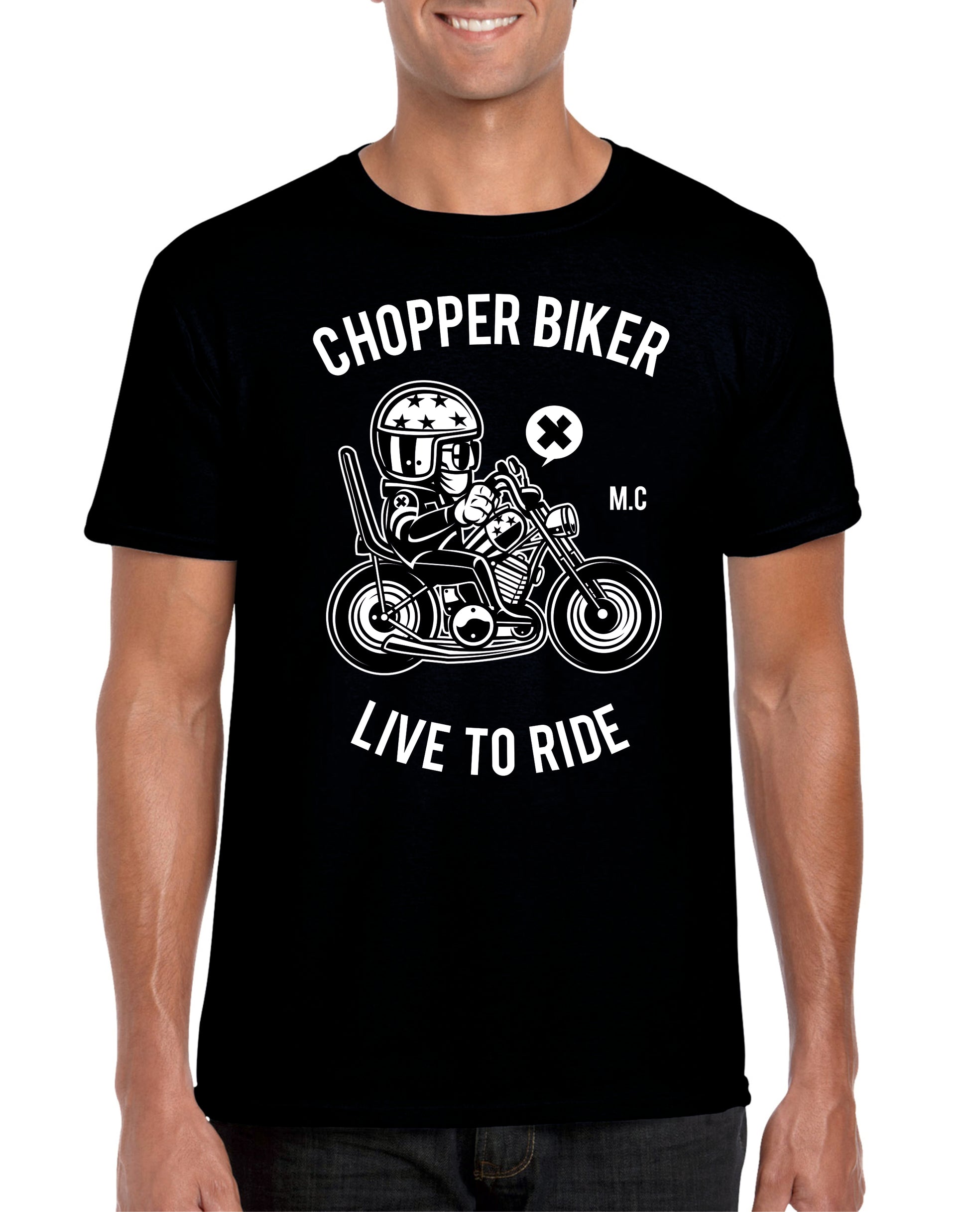 American Chopper - Live To Ride Cotton T-Shirt By Fandomonium