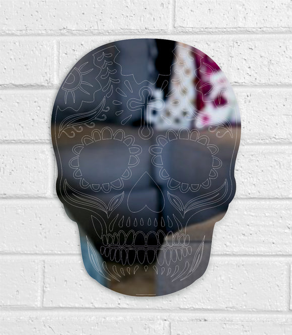 Candy Skull design acrylic mirror