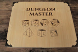 Wooden Dice Design Dungeon Master Screen -  Handmade By Fandomonium