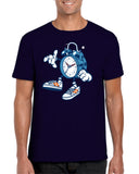 Cartoon Alarm Clock Design Cotton T-Shirt By Fandomonium